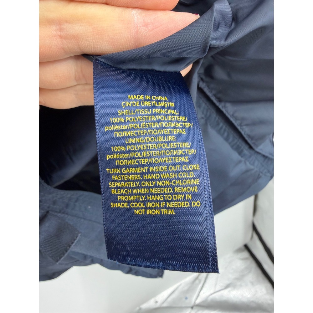 Polo Ralph Lauren Field Jacket Mens XL Navy Blue Camo Hood Utility Coat - Picture 8 of 9
